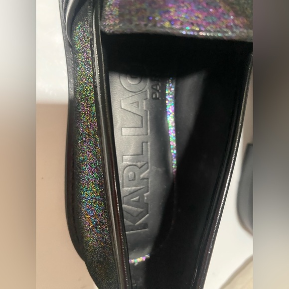NWT Karl Lagerfeld Leather Upper Randall multi & black Almond Toe Loafers 6 main image 12